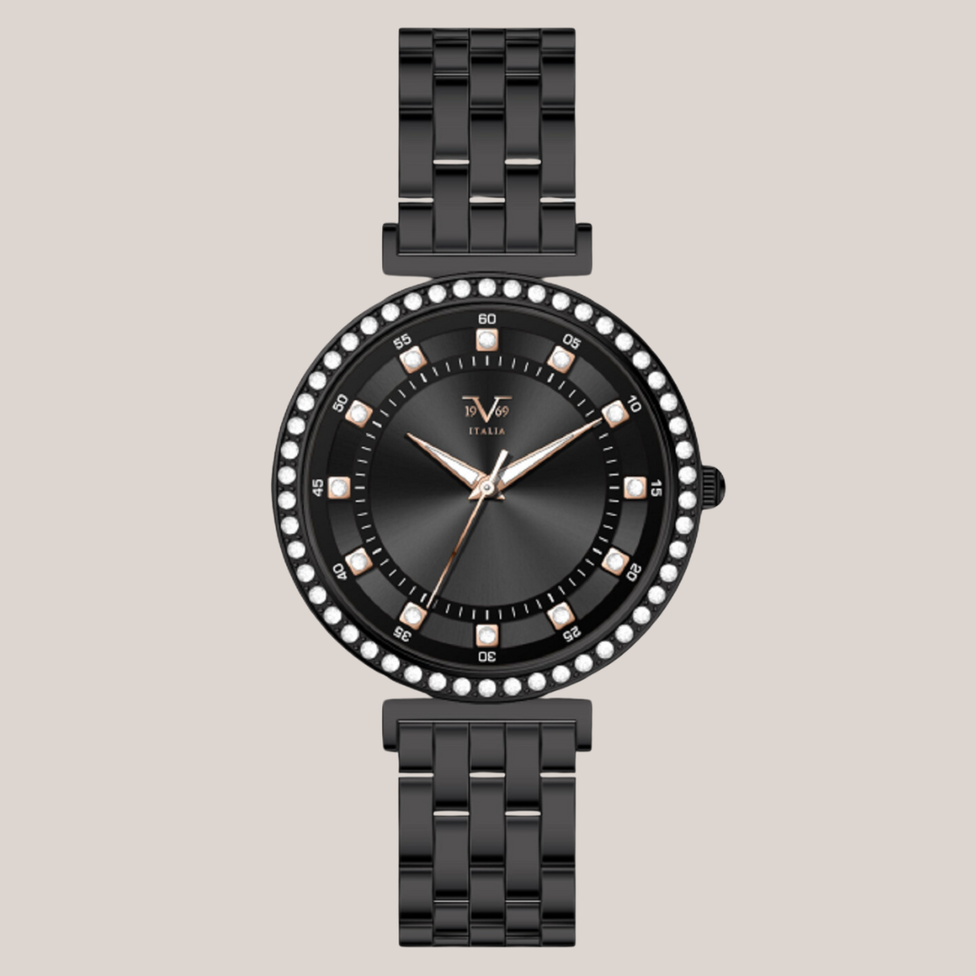 RELOJ NEGRO V1969-1121-41 MUJER