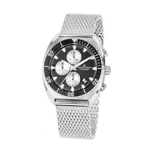 Reloj Jacques Lemans  Hombre Plateado