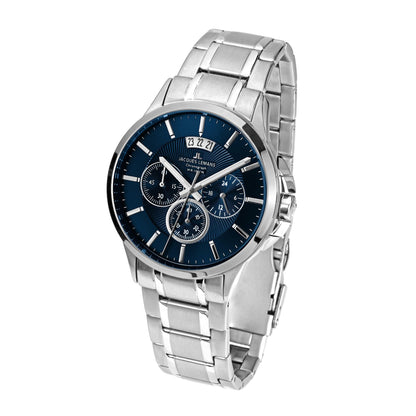 Reloj Jacques Lemans  Hombre Plateado