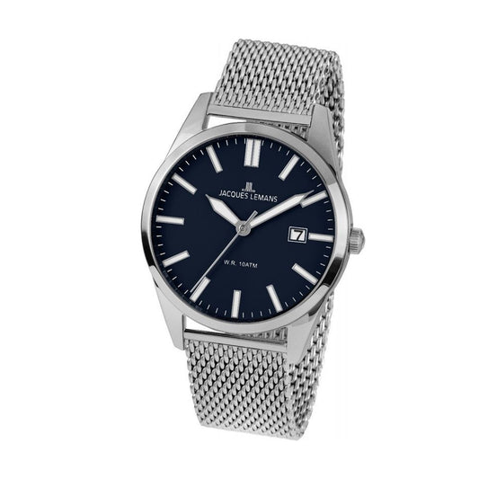 Reloj Jacques Lemans  Hombre Plateado