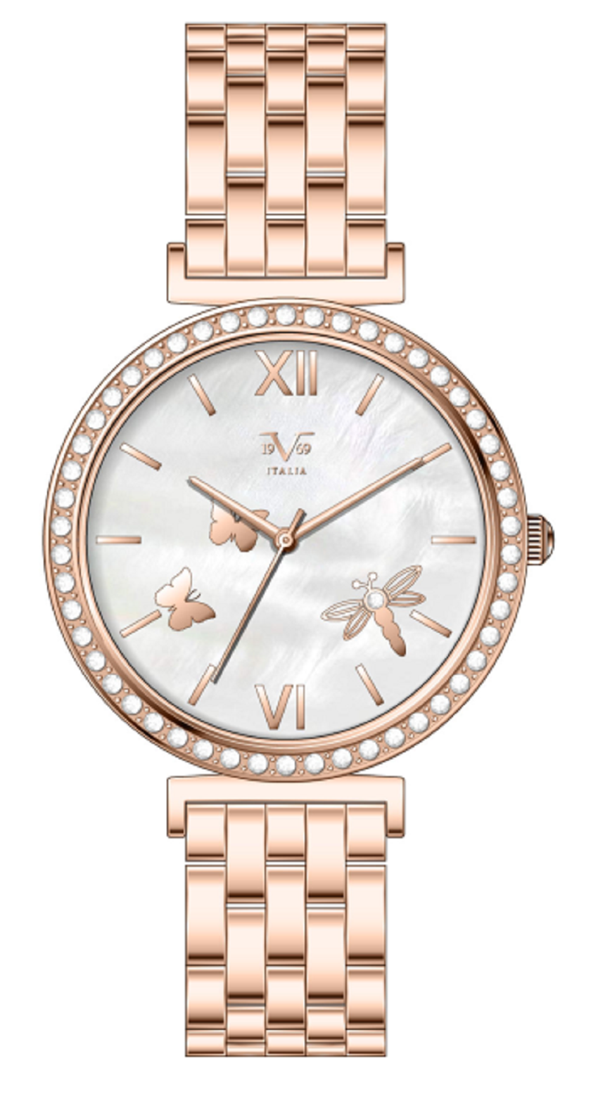 RELOJ ORO ROSA V1969-1121-31 MUJER